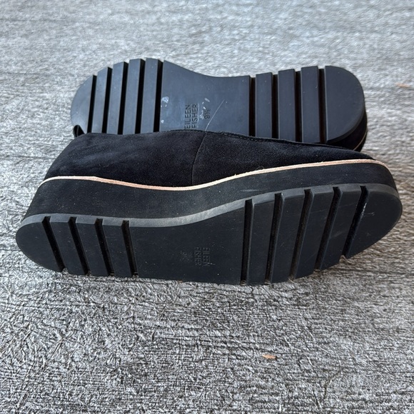 Eileen Fisher | Ells Black Suede Platform Loafer - Picture 9 of 9